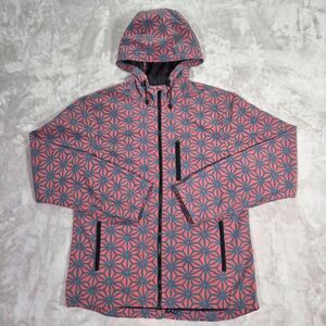 Faherty Hooded Windbreaker Jacket Unisex M/S Geometric Print Mesh Lined Zip